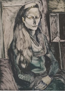 Woman with yellow eye,  86X62 cm,  monotype_resize   